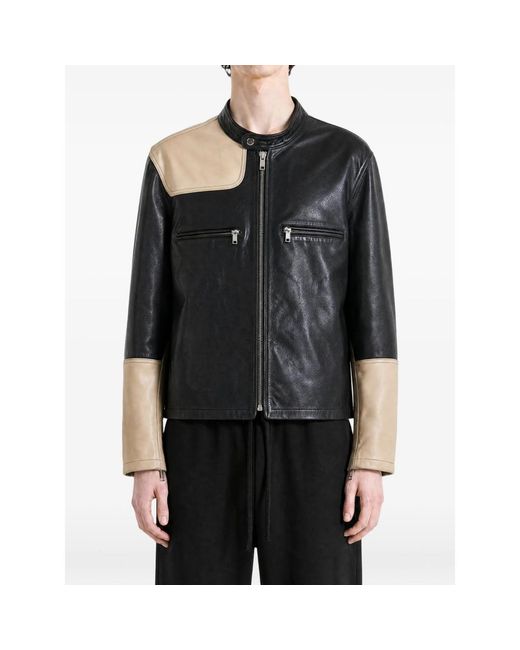 Enfants Riches Deprimes Black Nurse Ii Panelled Leather Jacket for men