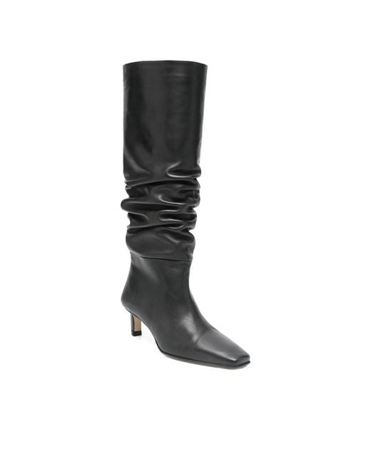 Alohas Black 50Mm Kalila Slouch Calf Leather Boots