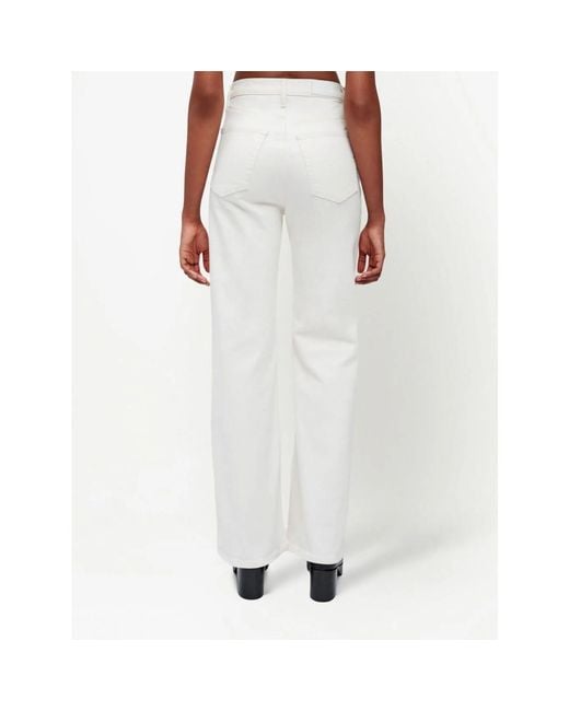 Re/done White Wide Jeans