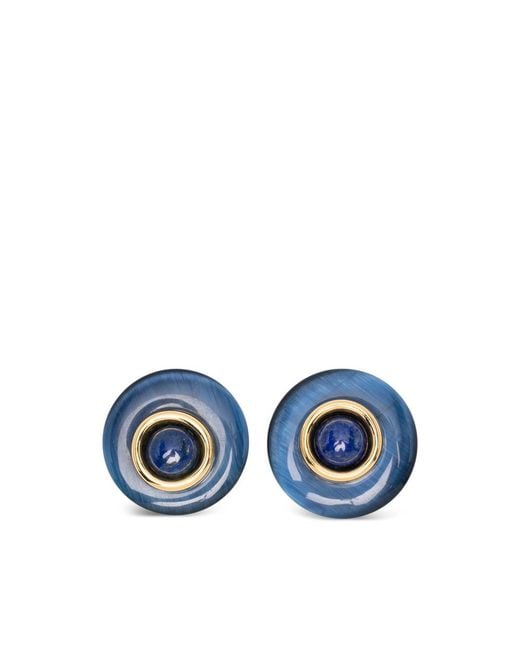 Jennifer Behr Blue Round-Shape Earrings