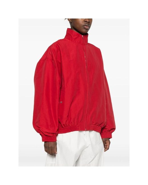 LAMRONS Red Zip-Up Bomber Jacket