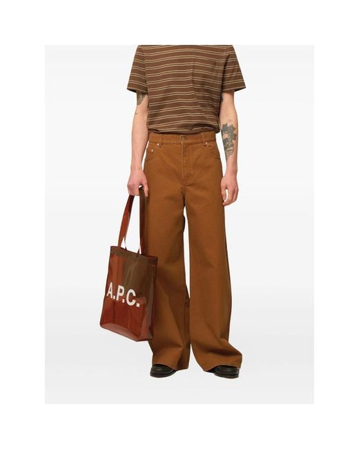 A.P.C. Red "Lou" Tote Bag