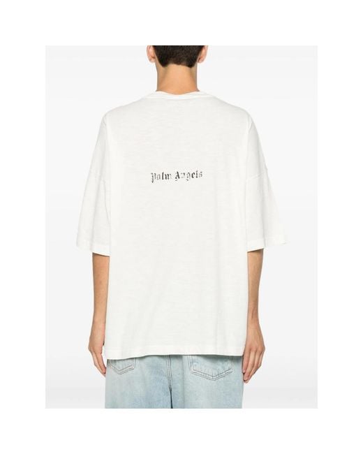 Palm Angels White Neutrals T-Shirts & Vests for men
