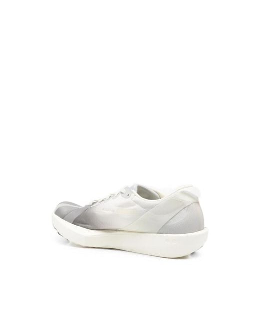 Y-3 White Adios 9 Gradient-Effect Logo-Print Sneakers for men