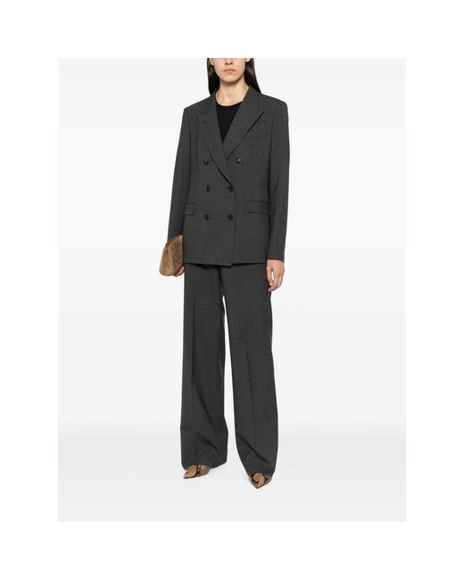 Tagliatore Black Double-Breasted Peak-Lapels Suit