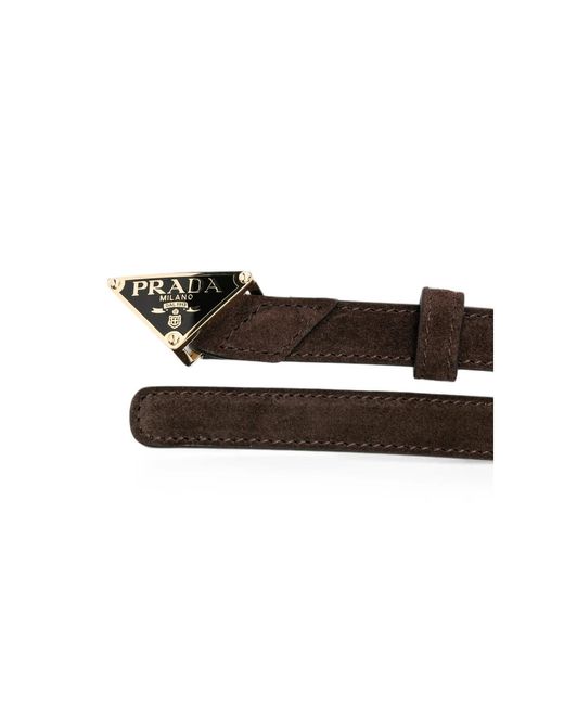 Prada Black Logo-Plaque Belt