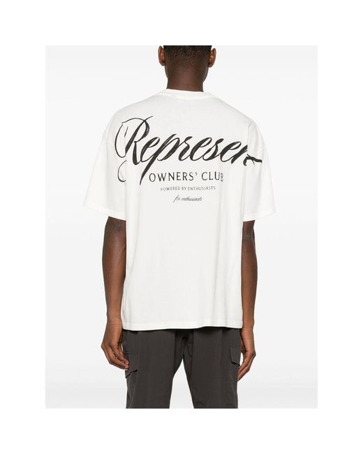 Represent White T-Shirts for men