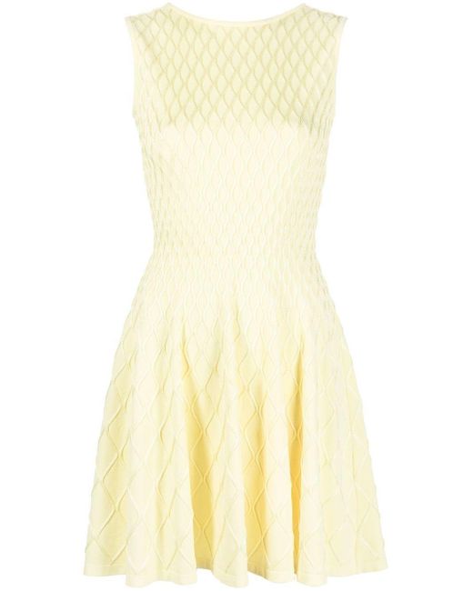 Antonino Valenti Yellow Sleeveless Knitted Dress