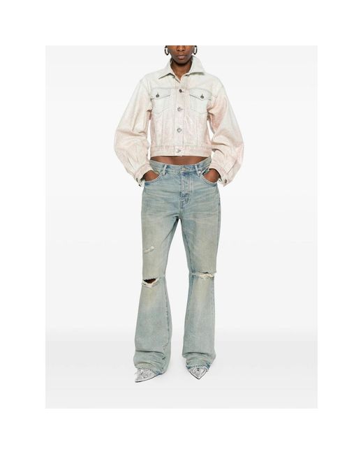 Haikure White Pocket Buttoned Jacket