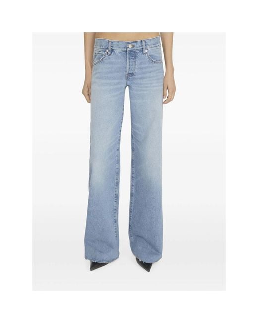 FRAME Blue The Wide-Leg Jeans