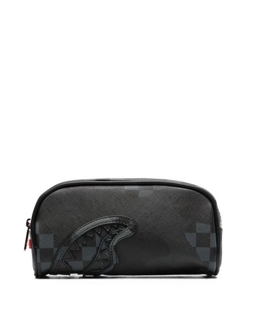 Sprayground Black Camouflage-print Travel Bag for men