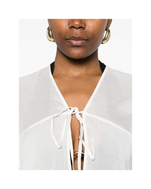 Bondi Born White Cremona Tie-Fastening Cover-Up