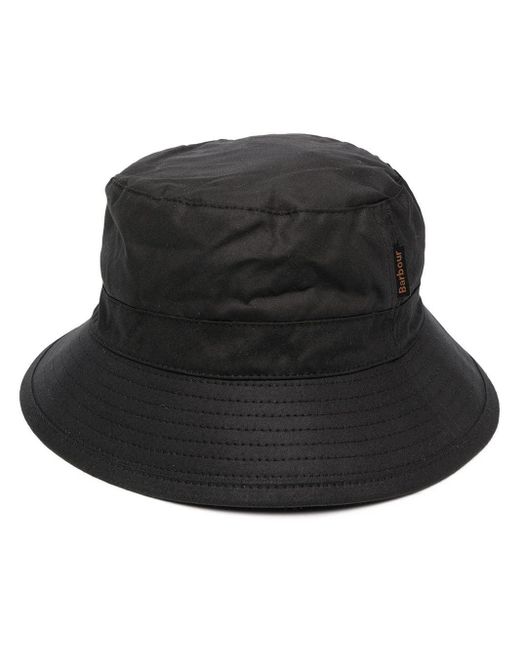 Barbour Black Dovecote Waxed Cotton Bucket Hat
