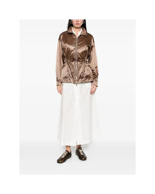Moorer Brown Eolia Zip-Fastening Jacket