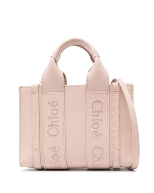 Chloé Pink Mini Woody Tote Bag