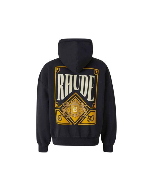 Rhude Blue Sweatshirt With Logo Print for men