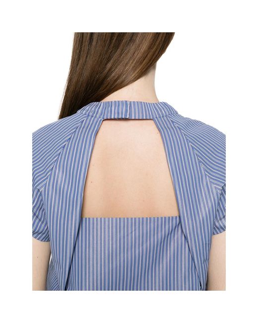 Sacai Blue Striped T-Shirt