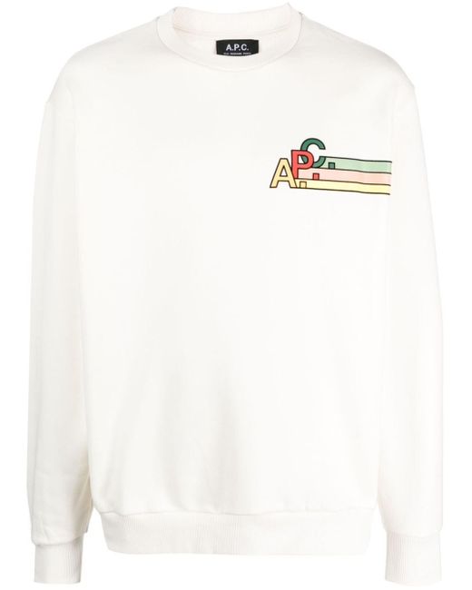 A.P.C. White Spring Cotton Sweatshirt for men