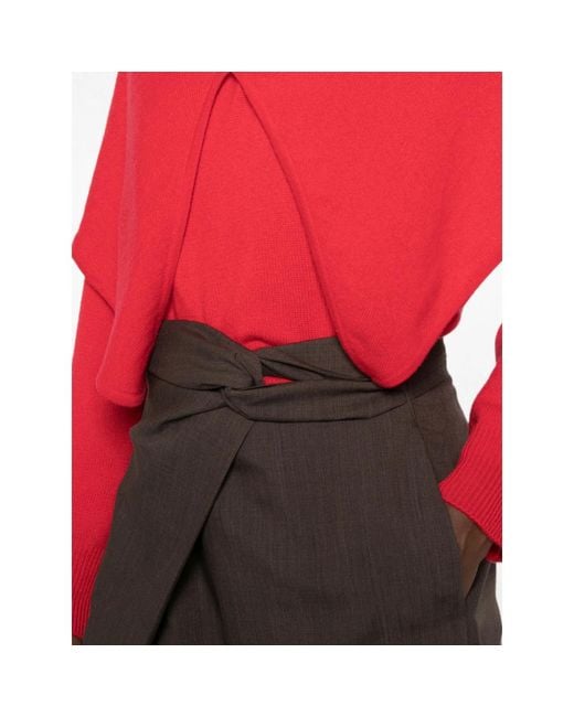 Rohe Brown Wrap-Style Twist-Detail Trousers