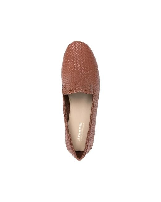 Dragon Diffusion Brown Woven Loafers