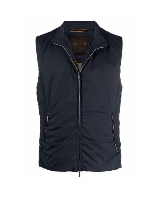 Moorer Blue Outwear Waistcoats for men