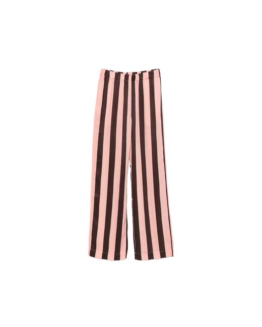 Stine Goya Brown Striped Wide-Leg Trousers