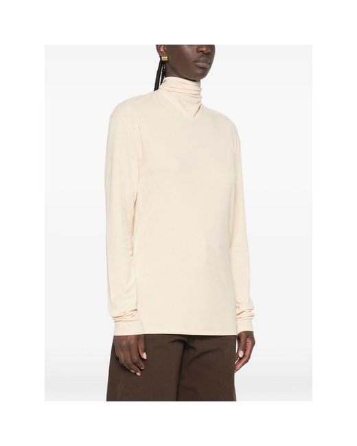 Lemaire Natural High-Neck T-Shirt