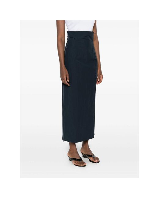 Paloma Wool Blue Fosca Side-Zip Maxi Skirt