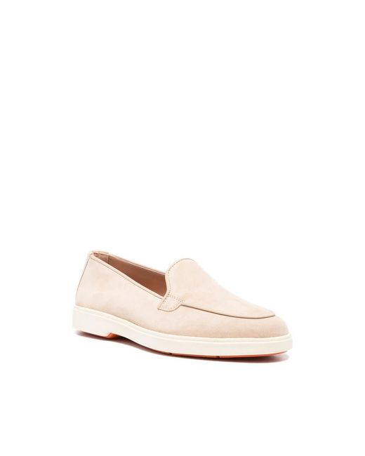 Santoni Natural Neutrals Loafers