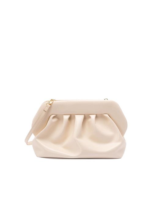 The Moire Natural Bios Ruched Clutch Bag