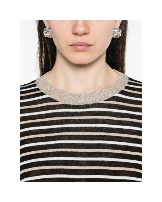 Brunello Cucinelli Black Sweater Crew Neck