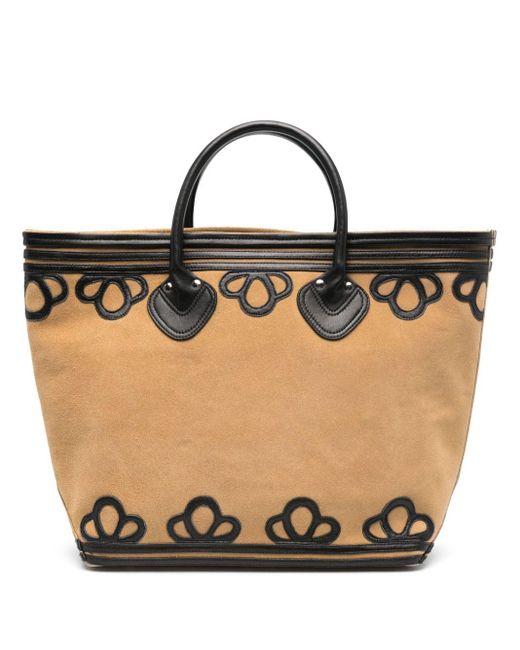 Bode Black Trefoil Tote Bag
