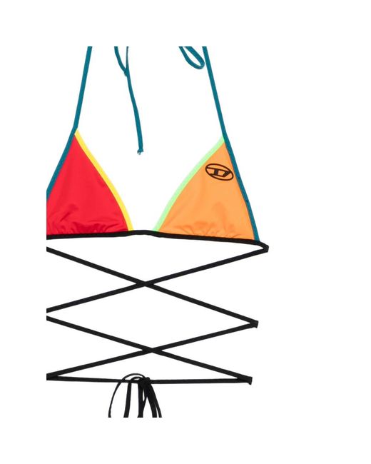 DIESEL White Triangle Bikini