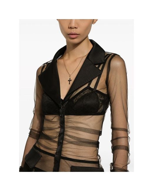 Dolce & Gabbana Metallic Cross Charm Chain Necklace