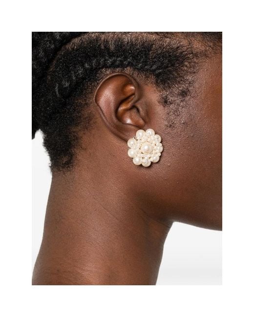 Alessandra Rich Natural Floral Earrings