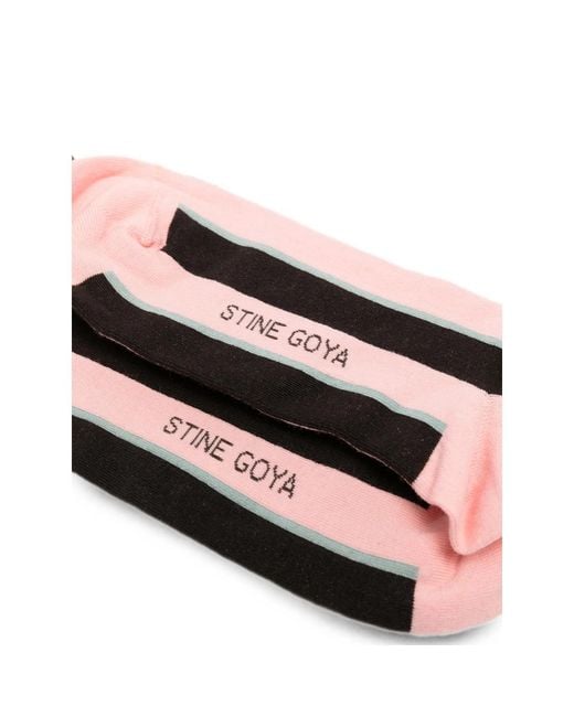 Stine Goya Brown Striped Socks