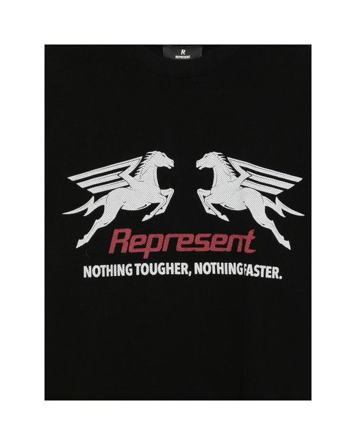 Represent Black T-Shirt Cotton for men