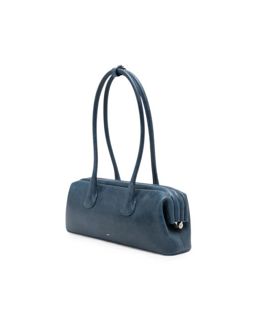 OSOI Blue Boat Aged-Effect Leather Tote Bag