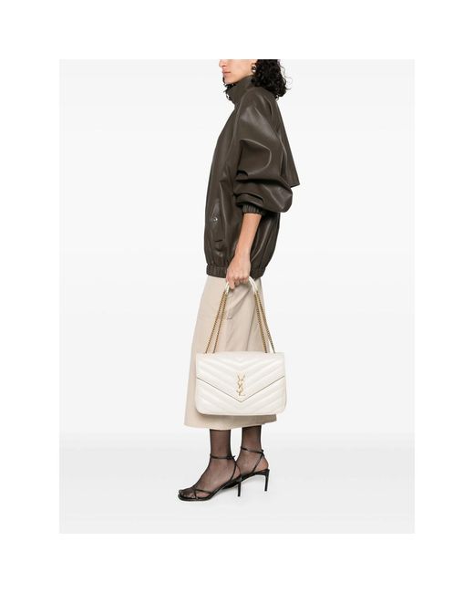 Saint Laurent Natural Neutrals Shoulder Bags