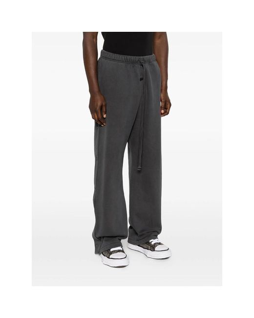 Fear Of God Gray Logo-Print Tearaway Trousers for men