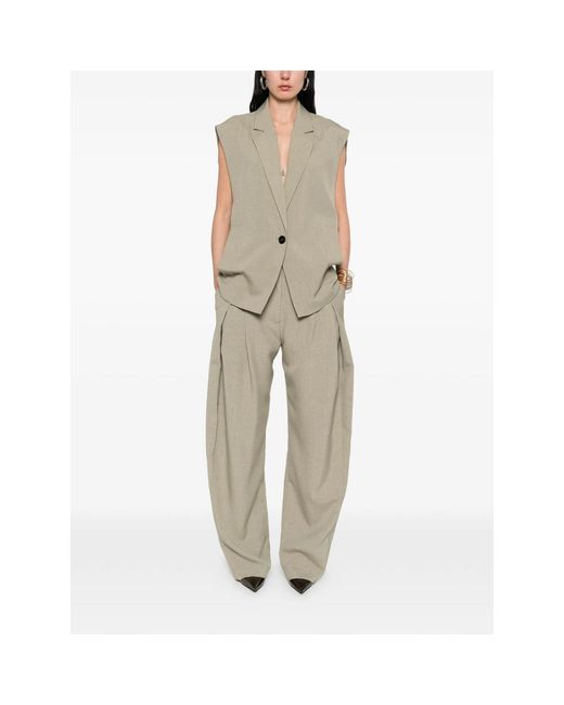 IRO Natural Sleeveless Notched-Lapels Jacket