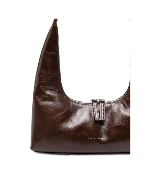 MARGE SHERWOOD Brown Crinkle Shoulder Bag