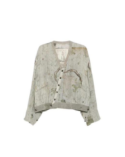 Ziggy Chen Gray Printed Silk Jacket for men