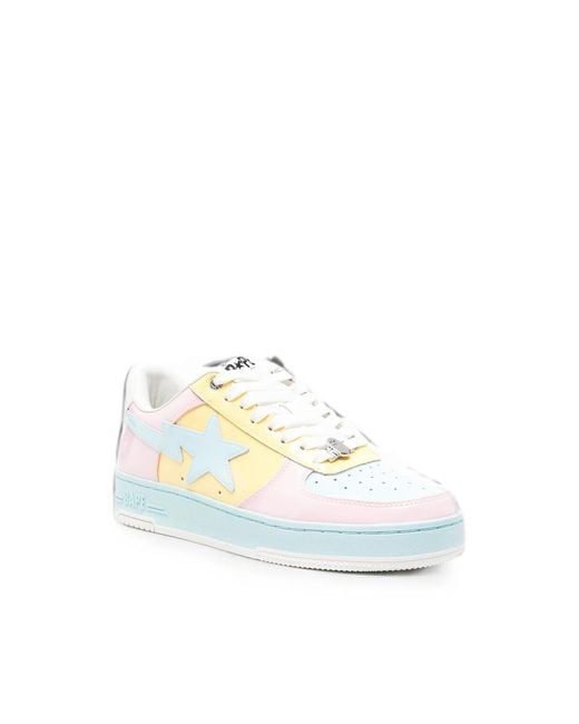A Bathing Ape White Bape Sta Sneakers