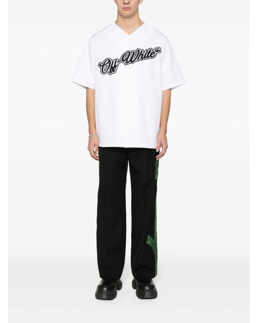 Off-White c/o Virgil Abloh White Off- Logo-Appliqué Shirt for men