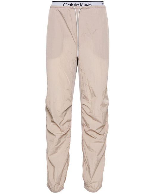 Calvin Klein Natural Jacquard-Logo Track Pants for men
