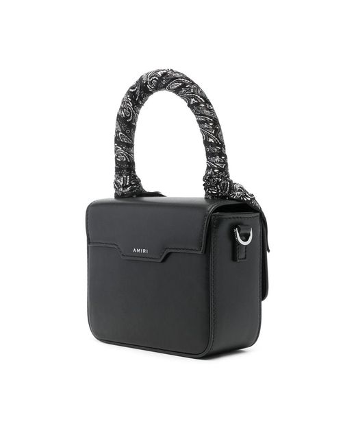 Amiri Black Micro Ma Leather Tote Bag