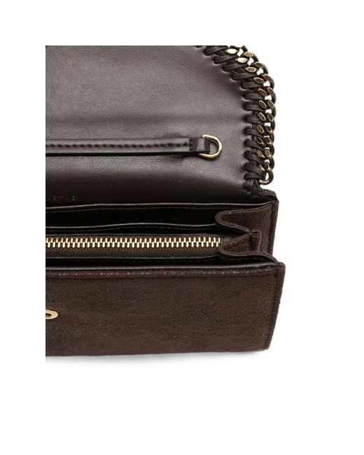 Stella McCartney Brown Falabella Wallet-On-Chain Clutch Bag