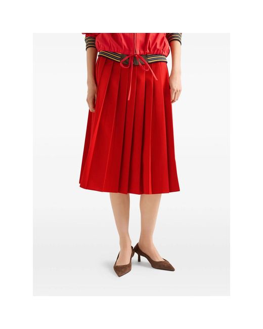 Prada Red Skirts