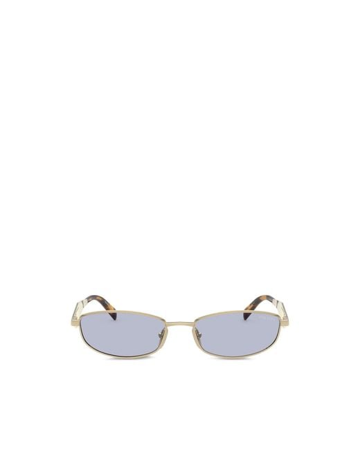 Prada White Logo-Plaque Sunglasses for men